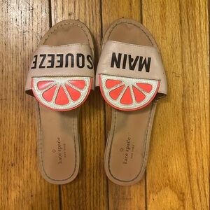 Kate Spade Pink and Tan Citrus Sandals